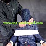Pic of Shinynylonartsbound | Aiyana in rainwear chairbound, gagged and hooded (and she loved it) Part2