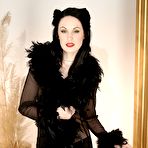 Pic of Jade Starr With a Black Lingerie Masturbating With Her Clear Dildo