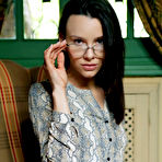 Pic of Small Titty Nerdy Looking Babe Adel Morel Gets Naked To Show Her Pussy Off by Eternal Desire - Nude XXX Pics