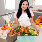 Pic of Ophelia Purr celebrates Thanksgiving with a rock hard cock